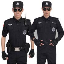 Half sleeve full set of clothing Image Gang district clothes thin detection suit Summer clothes pure cotton secret service work clothes black pants