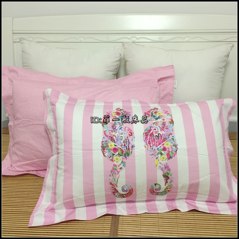 Yêu một cặp gối bông nguyên chất Vỏ gối cotton 3D HD 48 * 74 túi cotton đơn 2 que - Gối trường hợp gối lông vũ