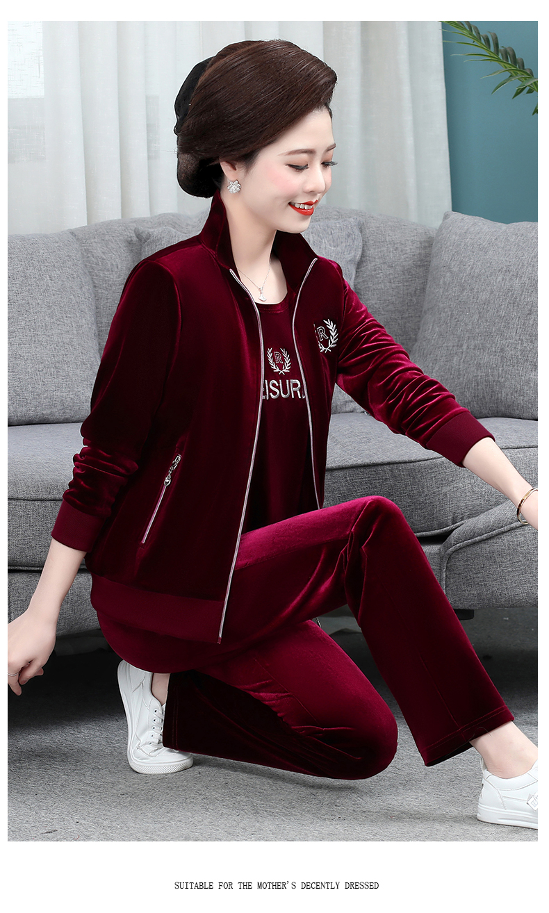F1190 1490K ĐỒ BỘ NỮ WUHTDNG BIG SIZE NGOẠI CỠ CẢ BỘ 3 MÓN MÙA XUÂN THU ĐÔNG TRUNG NIÊN THỜI TRANG NỮ G04 SẢN PHẨM MỚI
