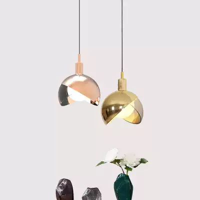 Bedroom bedside chandelier modern simple creative personality lamp designer Nordic dining room bar glass chandelier