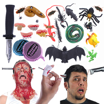 Halloween whole person horror toy simulation fly stool snake fake cockroach mouse bat Spider props decoration