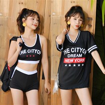 Middle School students swimsuit female 14-16 years old Korean version of 13-15 girls junior high school students conservative child hipster three-piece set