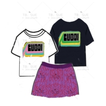 Part of spot Sue spring summer new parenting 100 pleats half body dress shiny rubber band Heavy workout baby girl