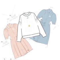 Sue autumn winter new parent-child sweaters handmade embroidered foam sleeveless dress with dress and waist long dress