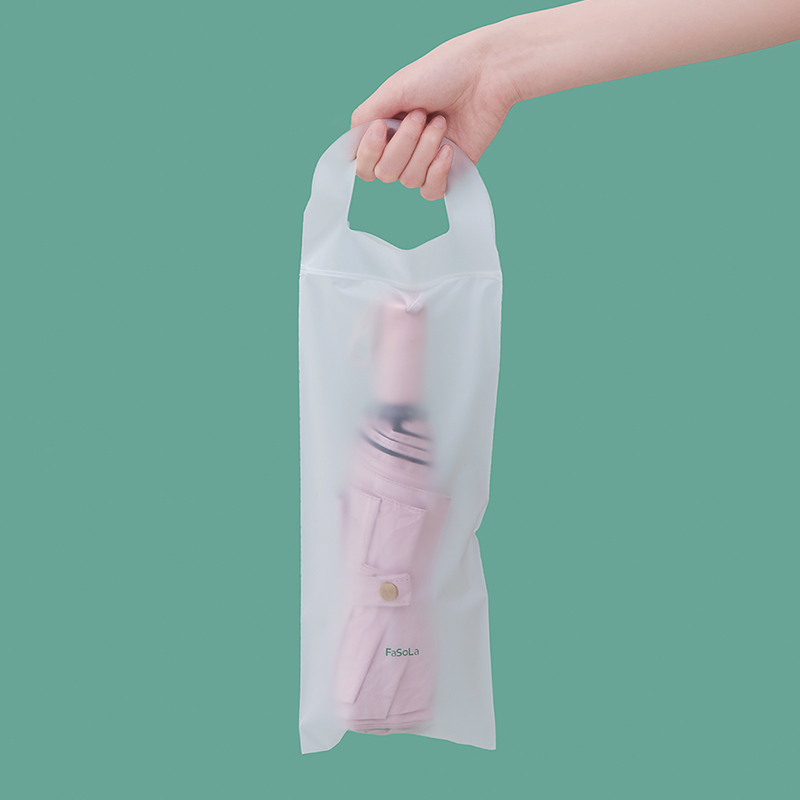 FaSoLa umbrella cashier bag waterproof plastic bag out of hand carrying car beam mouth clothing wet umbrella bag translucent bag-Taobao