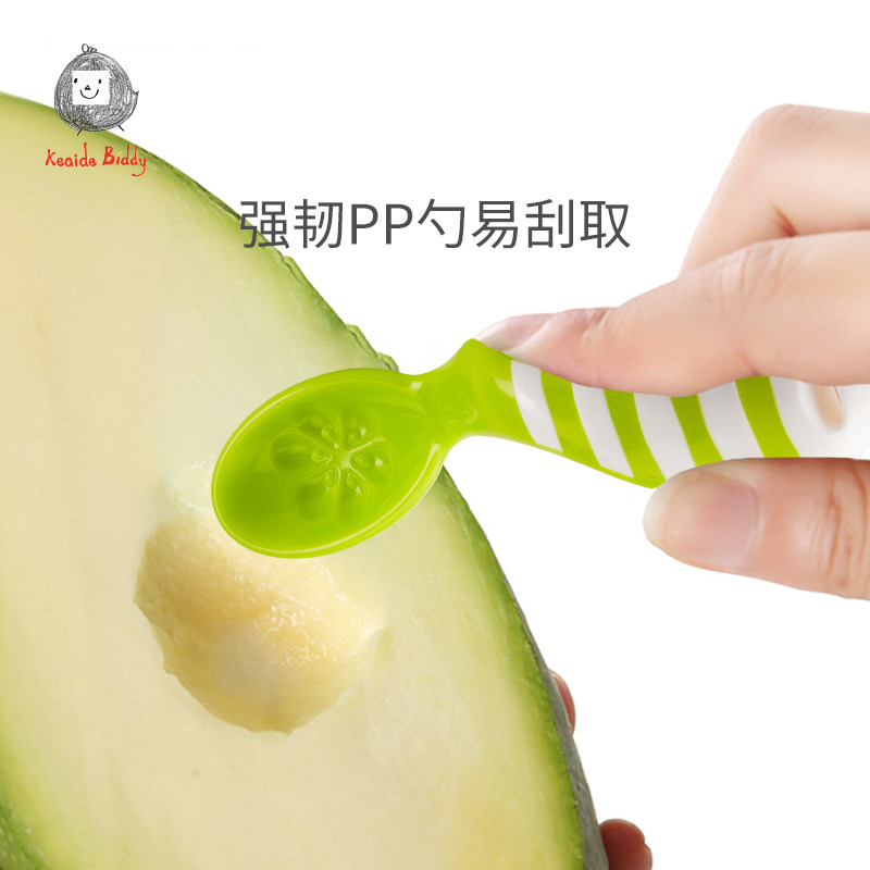 Baby spoon baby learning to eat pp bend fork spoon training auxiliary soup spoon newborn child tableware
