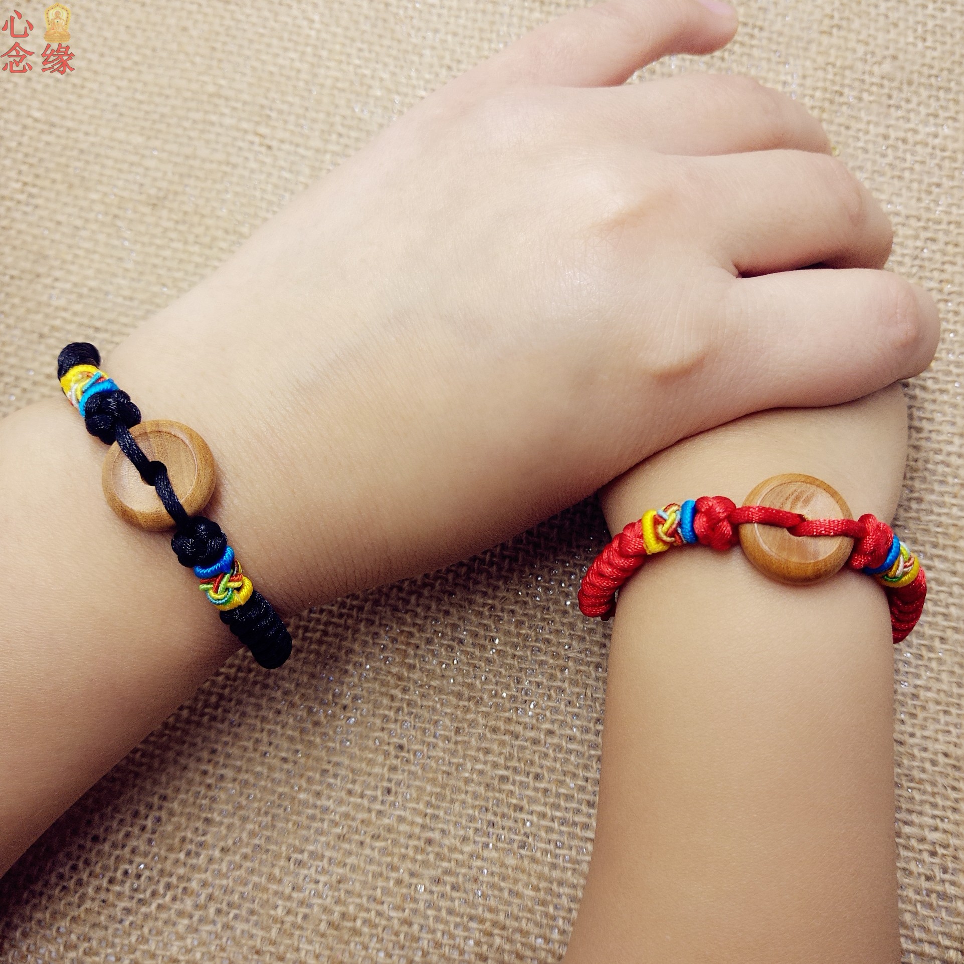 Ác thần Taomu khóa an toàn vòng đeo tay đào hạt nhân kim cương an ninh dây đỏ vòng chân dệt tay điều chỉnh - Vòng chân vòng chân nữ bạc