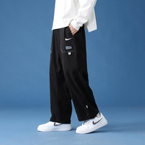 Nike Nike 2022 New Spring Autumn Sports Pants Tide Card Students Casual Bunches Pants Loose 100 Lap Pants