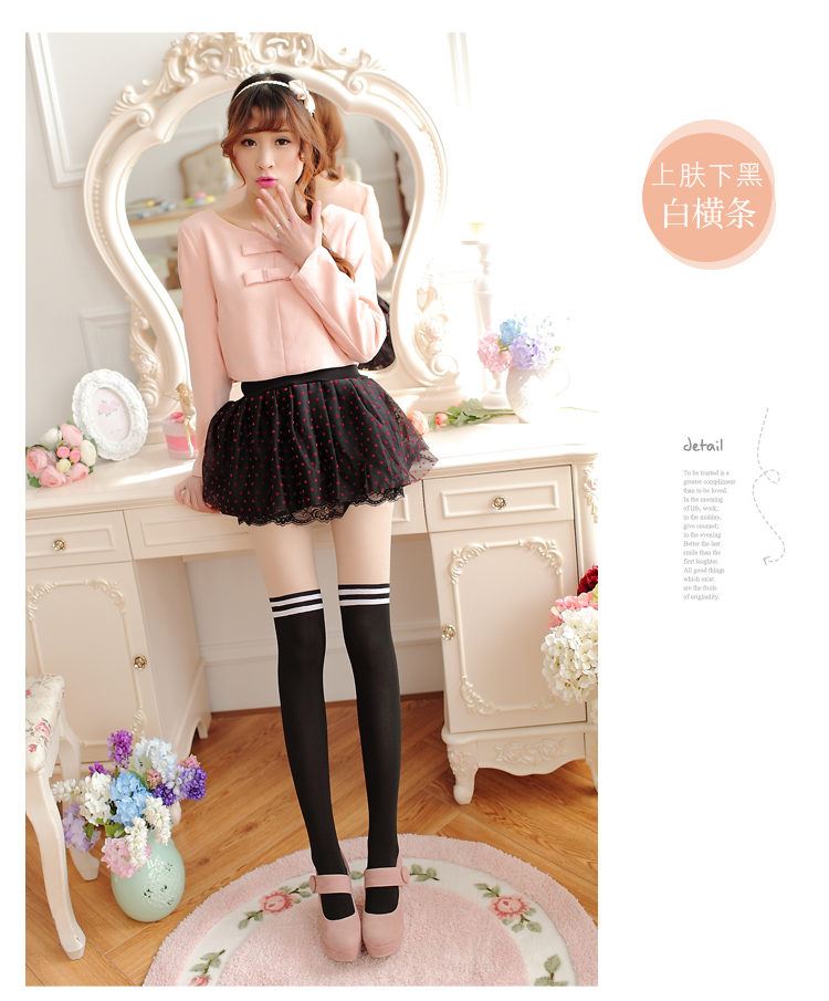 Dễ thương Harajuku phong cách vớ gầy khâu vớ giả cao đáy trên đầu gối đùi giả vớ pantyhose