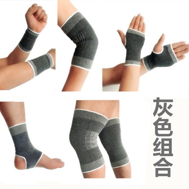 Thiết bị bóng đá cung cấp thiết lập nam đầu gối thể thao đầu gối miếng đệm mắt cá chân khuỷu tay bảo vệ đào tạo thiết bị bảo vệ - Dụng cụ thể thao băng bảo vệ đầu gối