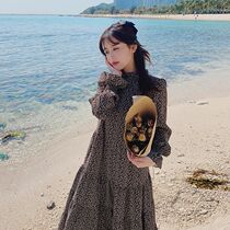 Maternity dress 2021 early spring new trendy mom fashion floral base skirt pregnancy loose long sleeve top