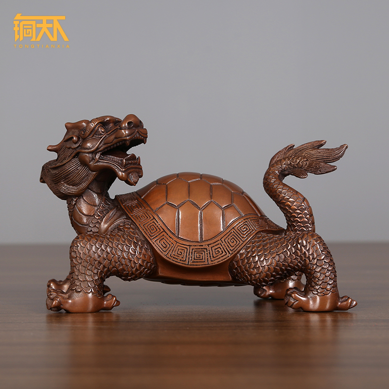 Red Copper Dragon Tortoise Pendulum Pieces Back Dragon Tortoise Joe relocating to new home Residence Decorative TV Cabinet Office Opening Gift