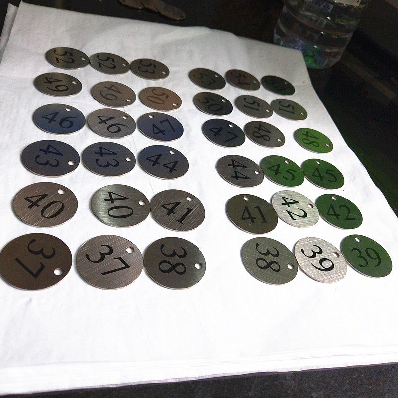 Stainless steel Malatang number plate digital hand card Kindergarten water cup Hotel number key card custom card number