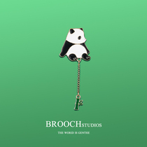 Panda Belt Bamboo Brooch Cute Days Department Cartoon Metal Badges Students men and women clothes kits Bipin decorations