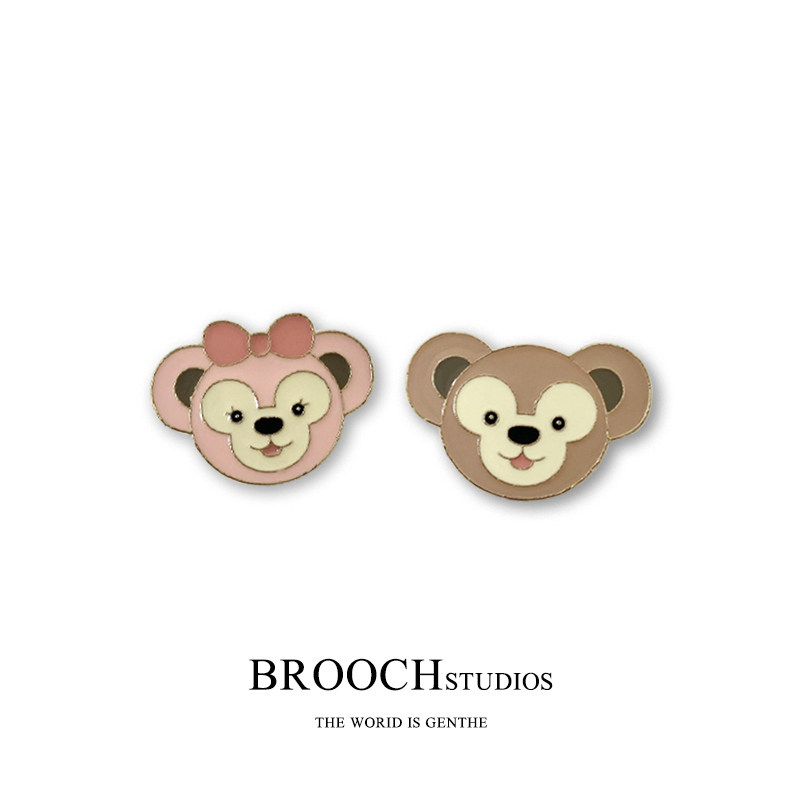 Cute Day Ensemble Cartoon Chest Needle Duffy Bear Snow Leigh lovers a pair of metal badges bag clothes Don't pin decorations