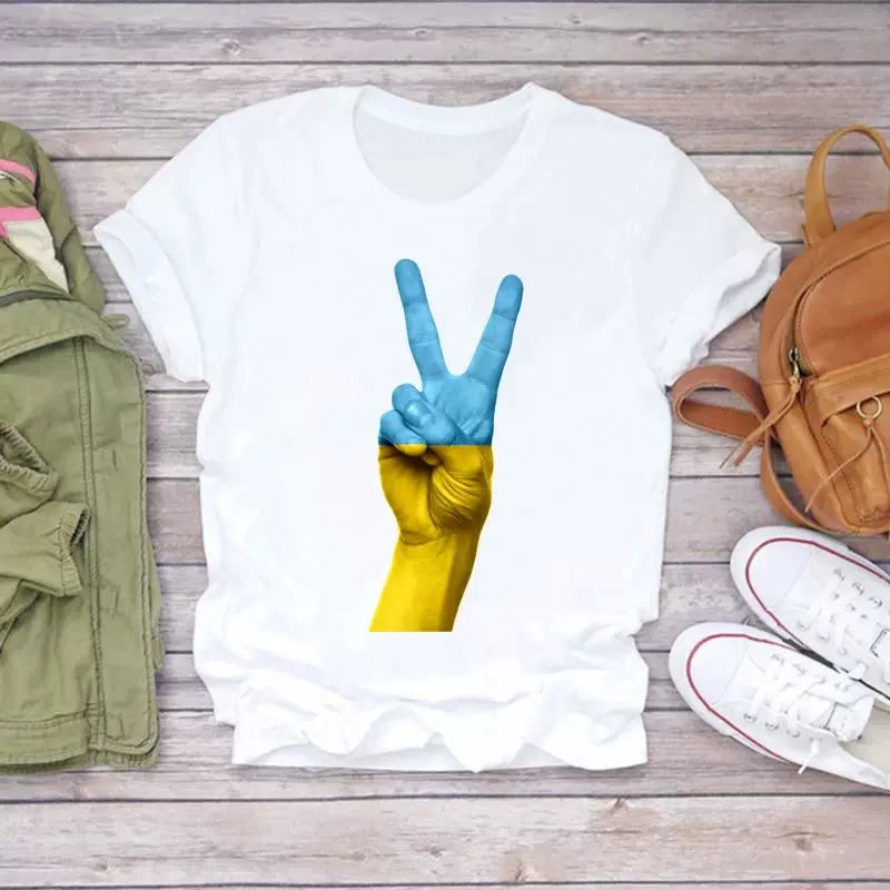 [Украина футболка украинская женская футболка Harajuku футболка 90-е]