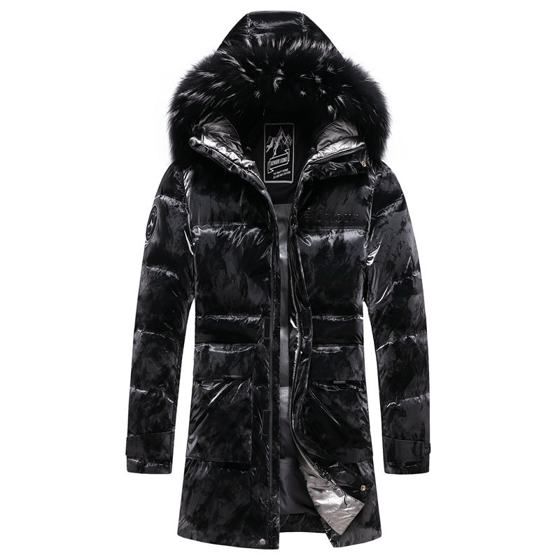 Kaiser/凯撒 Winter warm down jacket with hood, mid-length