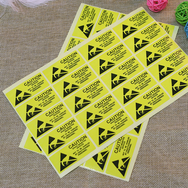 Androstatic antistatic labels ESD warning labels electrostatic warning labels 1 5 * 5CM anti-static warning