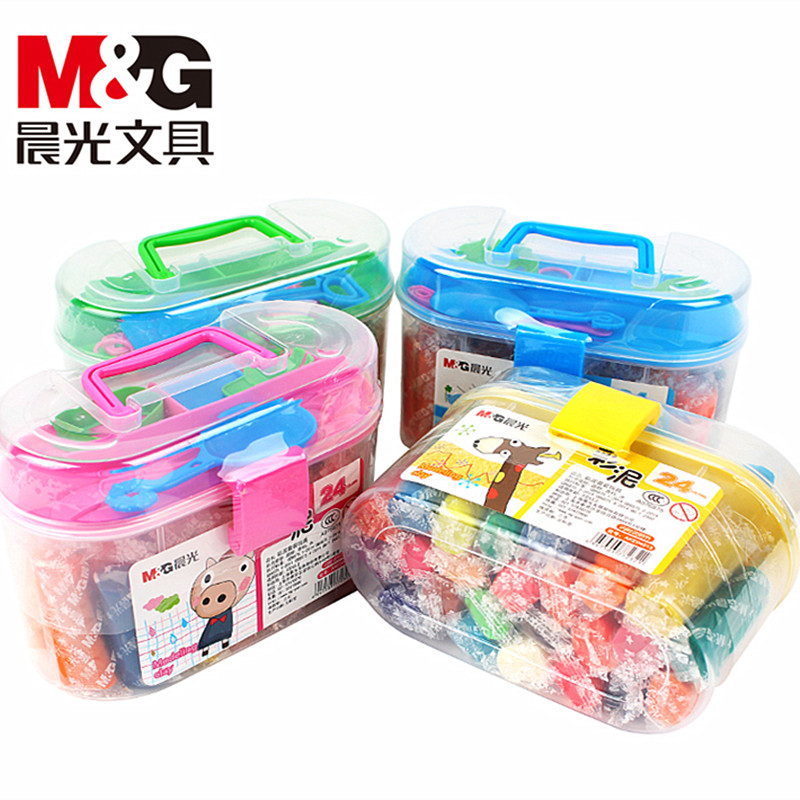 M&G 24 color mud primary school students plasticine kindergarten children's puzzle clay handmade color clay tape mold