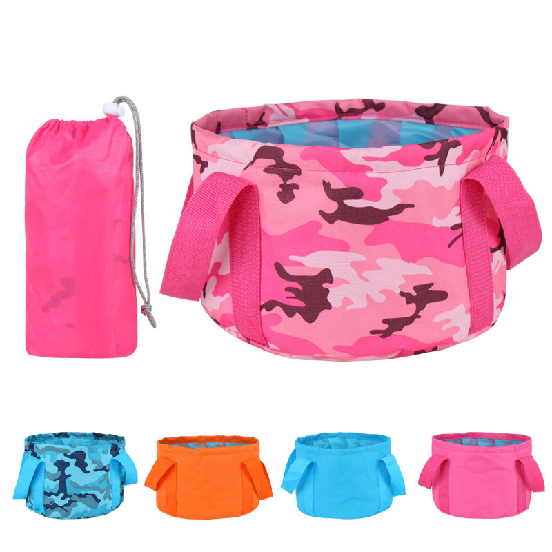 Portable folding water basin Outdoor thickened bubble foot bag Large multifunction washbasin Outdoor washing water bucket