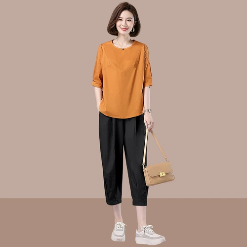 Летний комплект для матери, оверсайз, большой размер