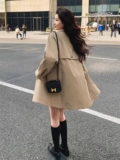 Хаки осенний плащ, куртка для отдыха, в корейском стиле, свободный крой, подходит для подростков, изысканный стиль