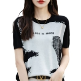 Летняя трикотажная футболка, европейский стиль, в западном стиле, свободный крой