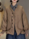 Retro knotted design cotton coat and scarf 2025 winter style, unique style, relaxed winter fashion sense