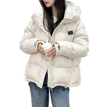 Hooded down jacket for women 2024 new winter hot style small warm cotton clothespin cotton bread jacket