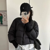 Белый зимний бейсбольный пуховик с пухом, куртка, 2025 года, свободный крой, подходит для подростков