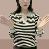 Осенний лонгслив для матери, футболка polo, в западном стиле