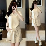 Спортивный комплект, модная летняя одежда, популярно в интернете, короткий рукав, подходит для подростков, для бега