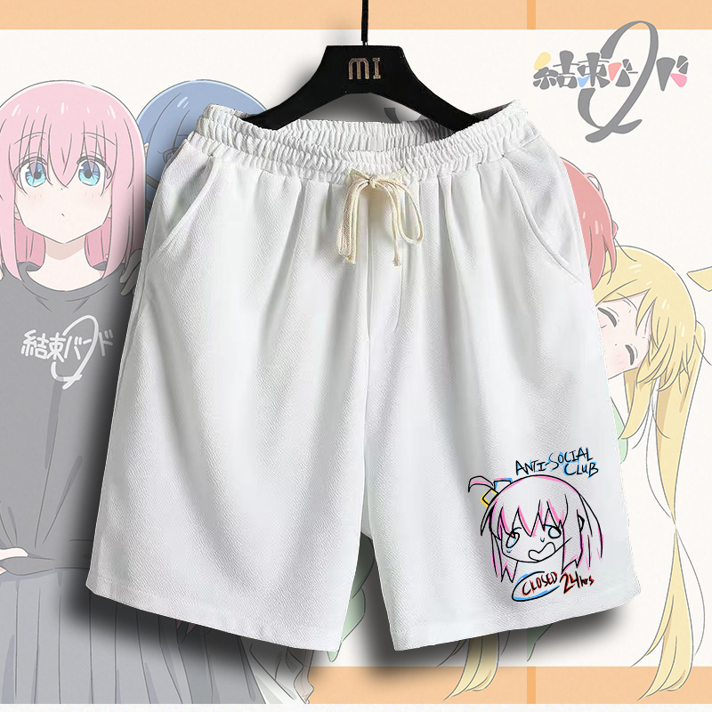 Lonely Rock Anime Merchandise Pochi-Chan Shorts Summer Loose Plus Size Five-Point Shorts Unisex Student Casual Pants Lonely Rock Anime Merchandise Pochi-Chan Shorts Summer Loose Plus Size Five-Point Shorts Unisex Student Casual Pants