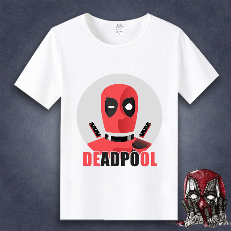 Marvel phim chết bồi bàn T-Shirt ngắn tay nam ngắn tay Deadpool anime xung quanh mùa hè phim hoạt hình quần áo sinh viên hình dán elsa