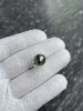 Gold heart 11.21mm Tahitian malachite green ring Seiko S925 cultivated diamond, shot in natural light