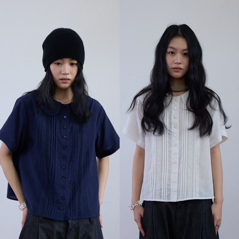 Popoup26Ss “Love Notebook” All-Color Lace Pleated Shirt Popoup26Ss “Love Notebook” All-Color Lace Pleated Shirt