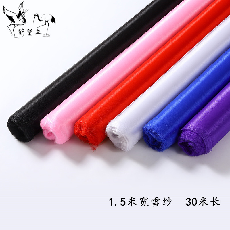 Crystal white yarn Wedding veil of crystal veil of 1 m Snow - veil Black Bouquet of Flowers