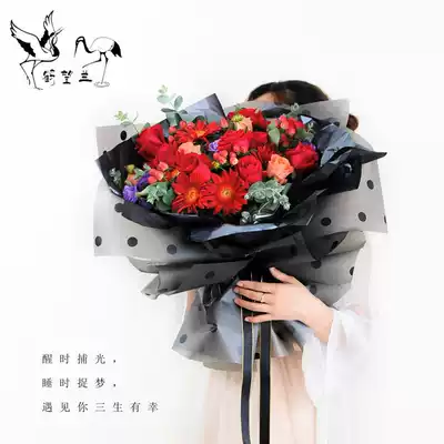 Nossa paper Flower wrapping paper Crystal bubble thickened waterproof bag flower paper Bouquet floral paper Korean matte paper