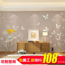Shenzhen Custom Mural Simple Modern Bedroom Living Room TV Backwall Wallpaper Custom Mural