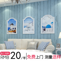 Shenzhen wallpaper master door-to-door Mediterranean living room bedroom non-woven TV background wall paper XF