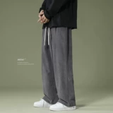 Мужские вельветовые осенние штаны, повседневные брюки для отдыха, в американском стиле, свободный прямой крой