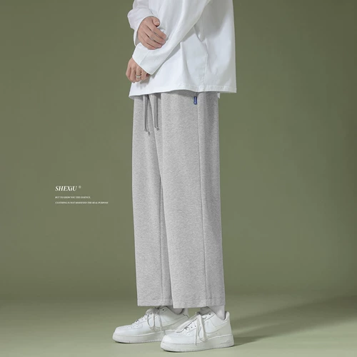 Трендовые осенние спортивные штаны, свободный прямой крой, в корейском стиле