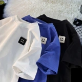 Трендовая брендовая летняя футболка с коротким рукавом для школьников, оверсайз, подходит для подростков