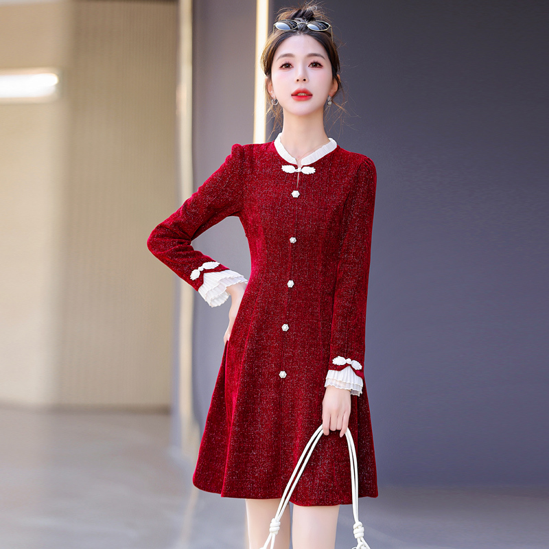 2024 Autumn Mom Full Moon Postpartum Breastfeeding Dress New Chinese Style Improved Version Breastfeeding Cheongsam Dress 2024 Autumn Mom Full Moon Postpartum Breastfeeding Dress New Chinese Style Improved Version Breastfeeding Cheongsam Dress