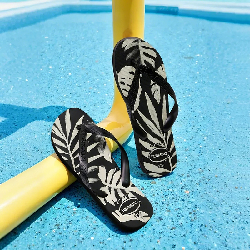 Havaianas Aloha Flip-Flops Men's Printed Flip-Flops Summer Outdoor Beach Wear Sandals