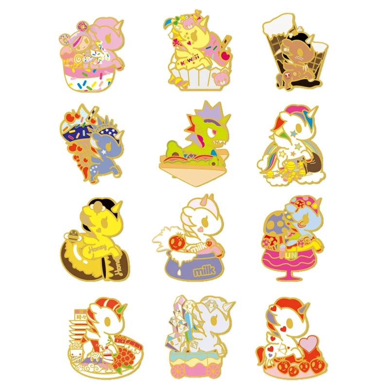 Металлический значок Tokidoki Unico Beast Sweet Party, 46–48 мм, слепой бокс