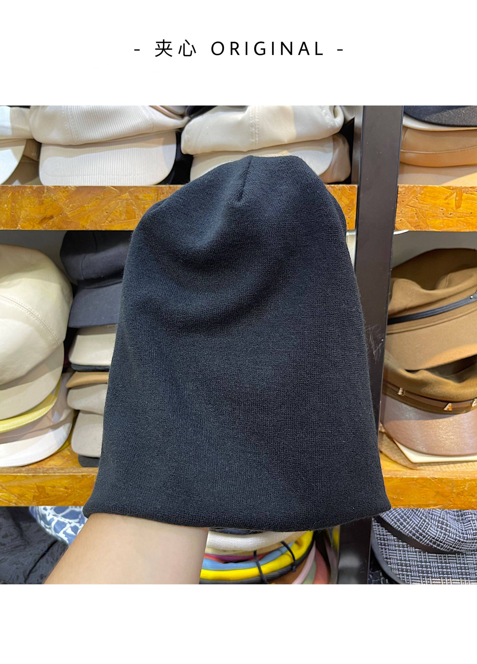 Sandwich ORIGINAL autumn and winter ins net red heap hat female Japanese knitted baotou hat Korean version face small cold hat