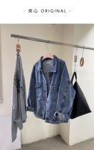 ONESEVEN2022 Spring Autumn New Retro Wash Water Denim Jacket Woman Han Version Loose Color BF Lazy Jacket