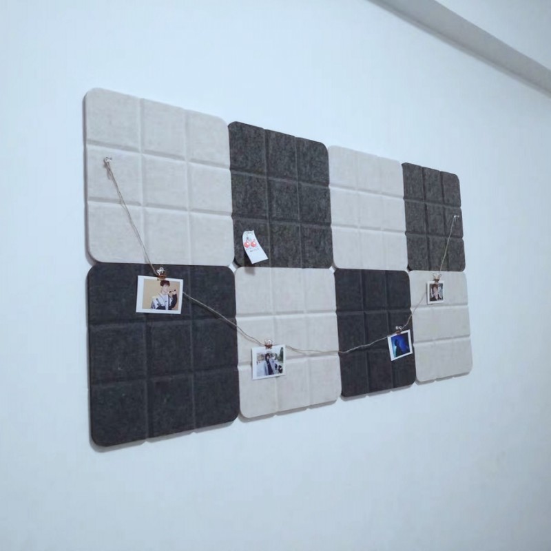 Nordic small square felt board wall stickers Photo background wall stickers Kindergarten work display board Bulletin board Message board