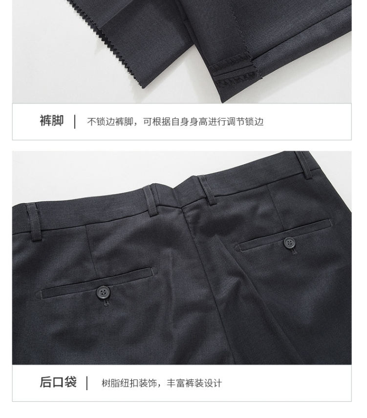 Romon / Luo Meng trẻ trung và trung niên lỏng lẻo quần tây thẳng quần nam kinh doanh quần âu mùa thu quần dài quần tây đen